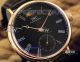 Perfect Replica IWC Portofino Moon phase Rose Gold Black Leather Strap Watches (8)_th.jpg